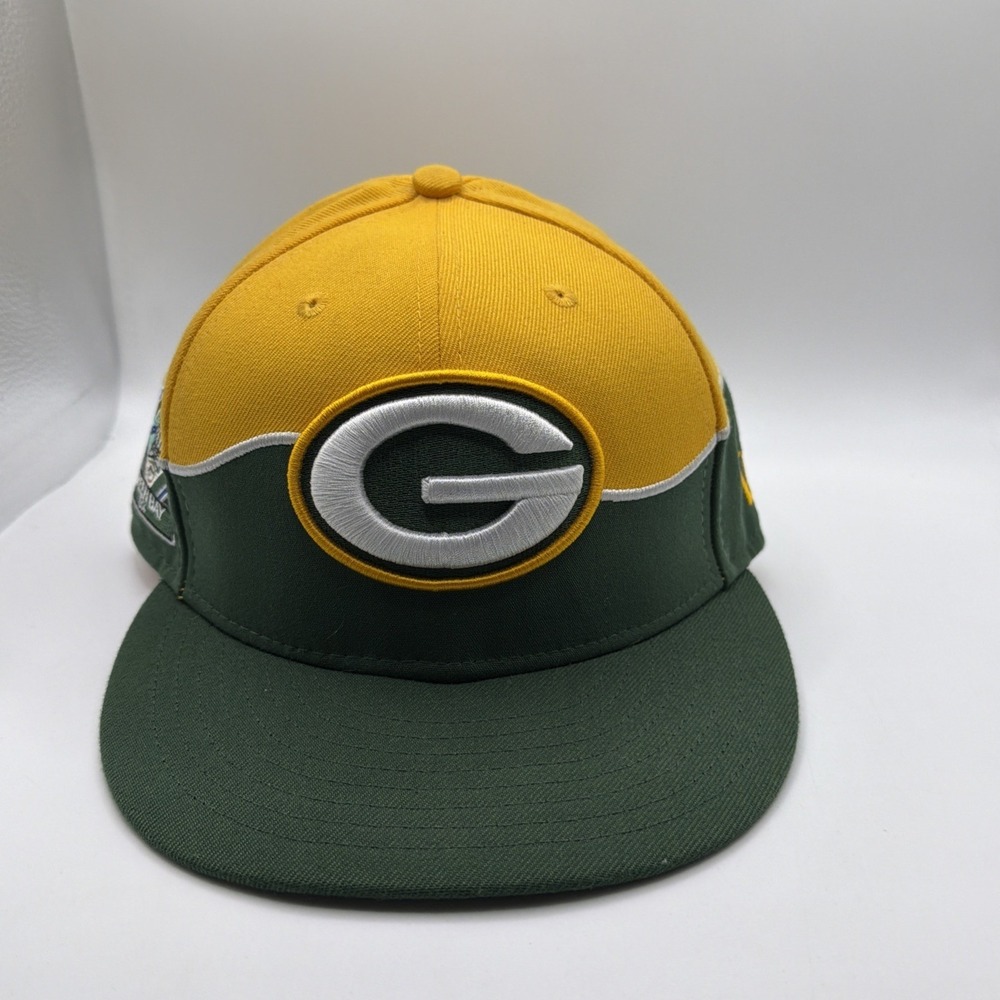GREEN BAY PACKERS Hat Cap NEW ERA Fitted 7 Football NFL 100TH Retro 59Fifty